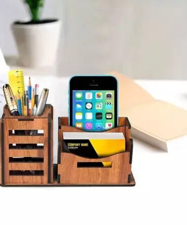 Personalized Wooden Desk Organizer , PEN Stand , Mobile Stand